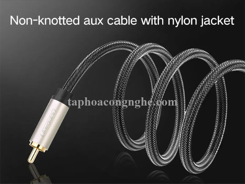 Ugreen 20739 3M màu Xám Cáp âm thanh bông sen Coaxial cao cấp AV133 30020739